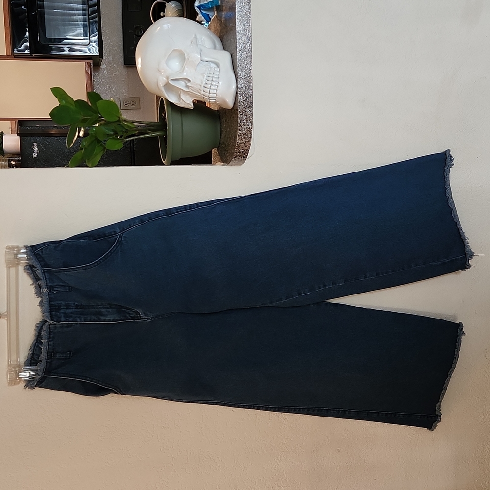 Wide leg denim.
